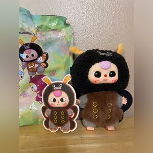 Baby Three Elf Series Butterfly 
 with Buck Tooth Plush Keychain
